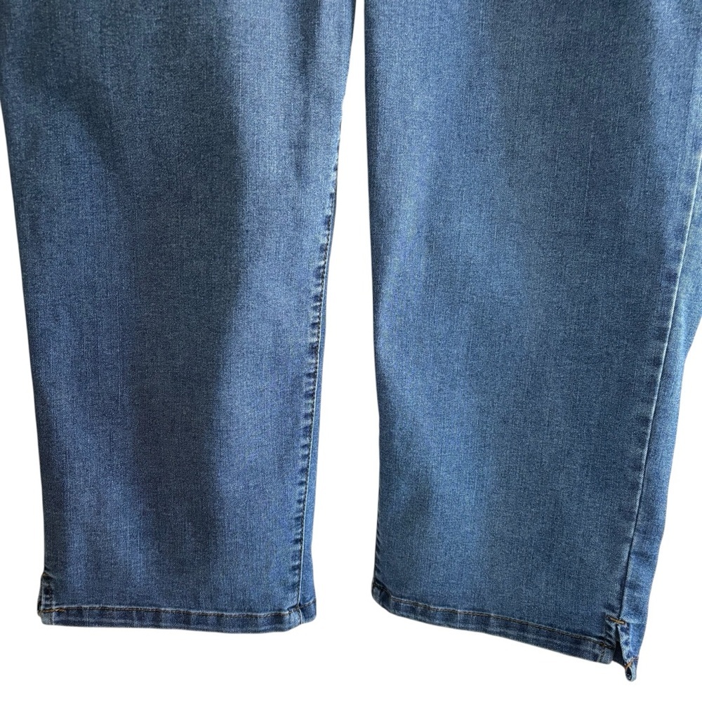 Woman Within Flex Fit Elastic Waist Denim Capri Jeans 20W Pull-on Stretch Casual - Picture 4 of 16
